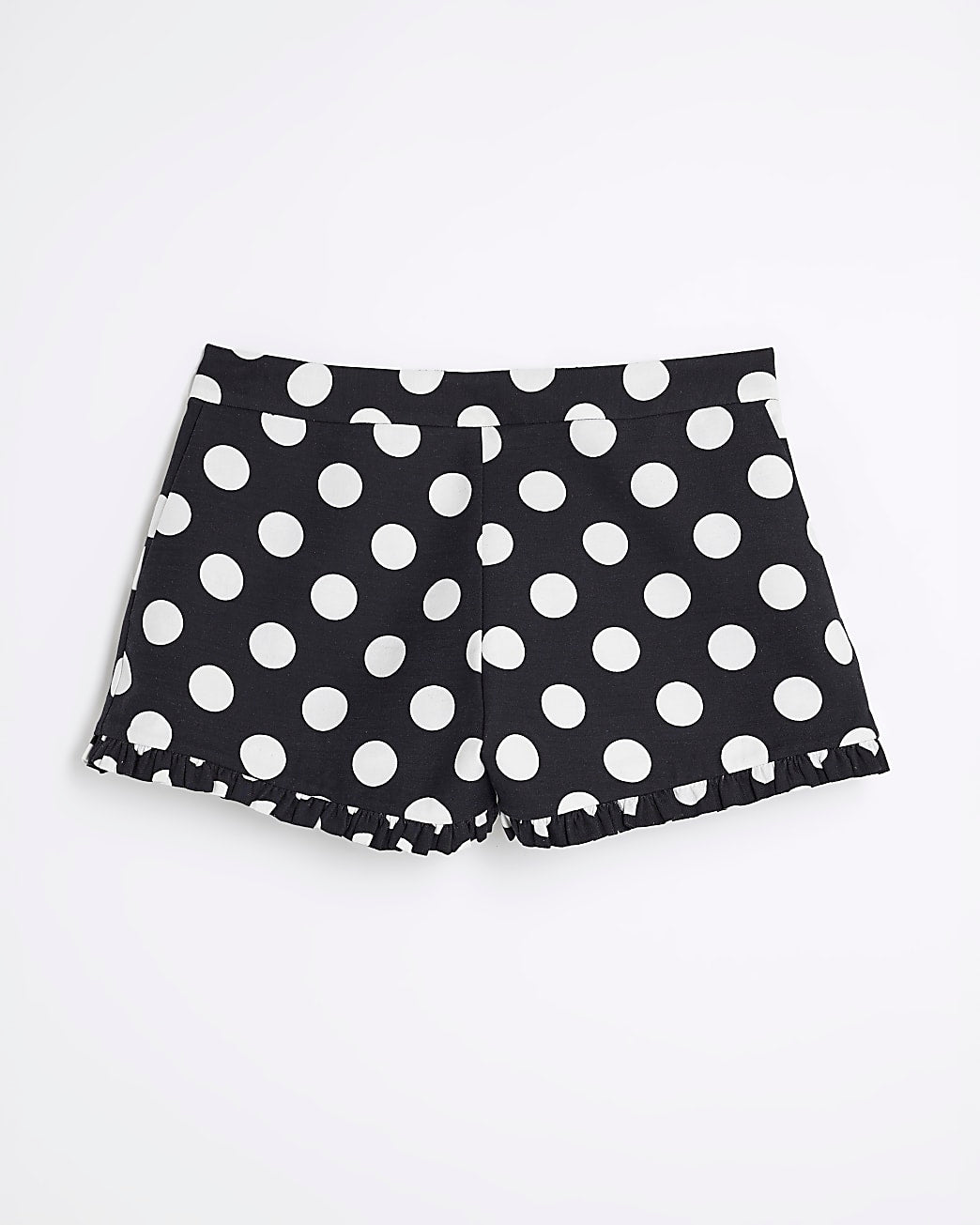 Linen Blend Polka Dot Tailored Shorts