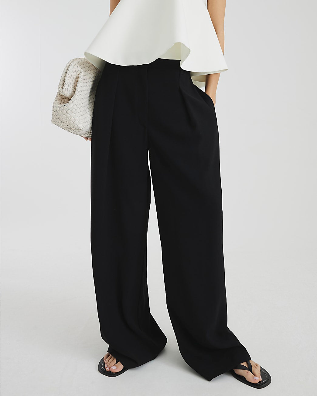 Black Wide Leg Trousers