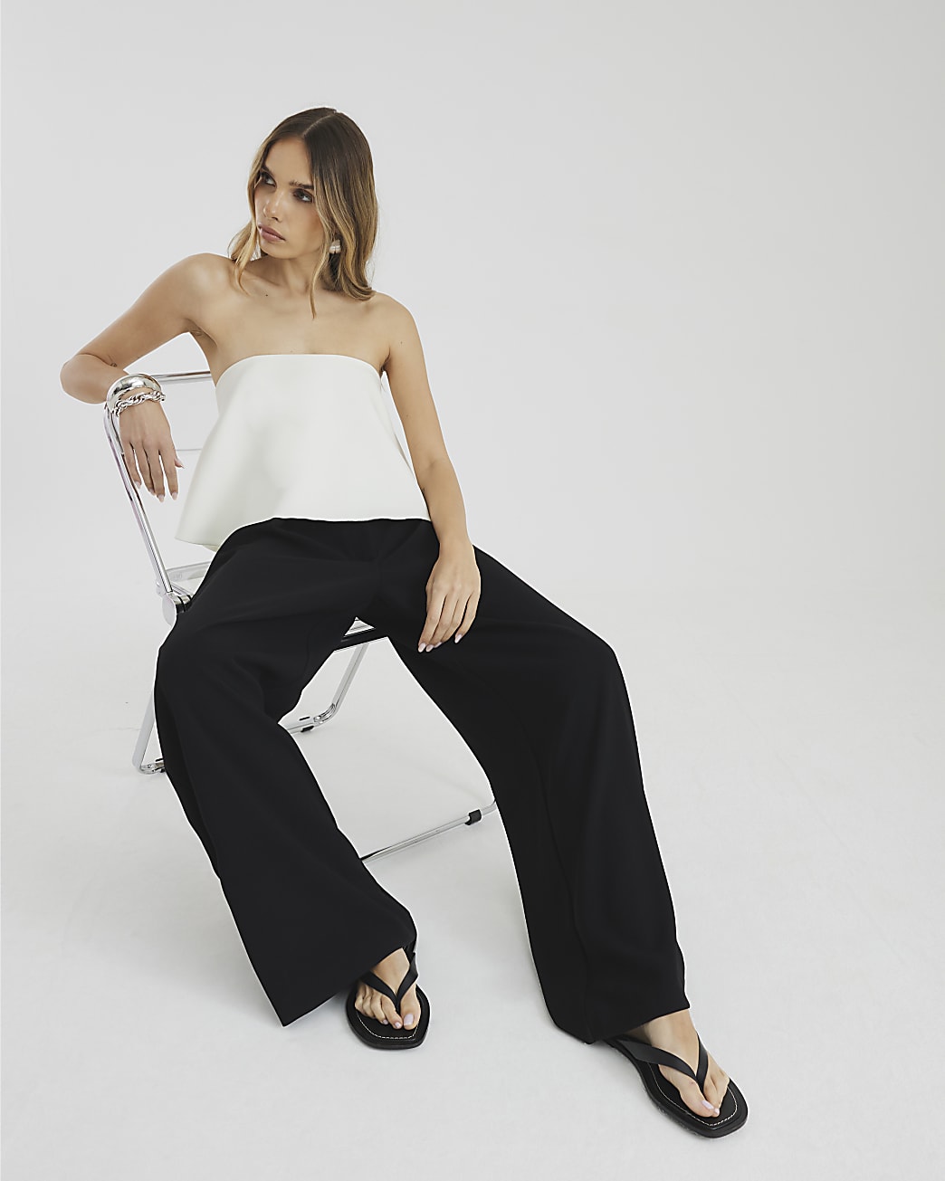Black Wide Leg Trousers