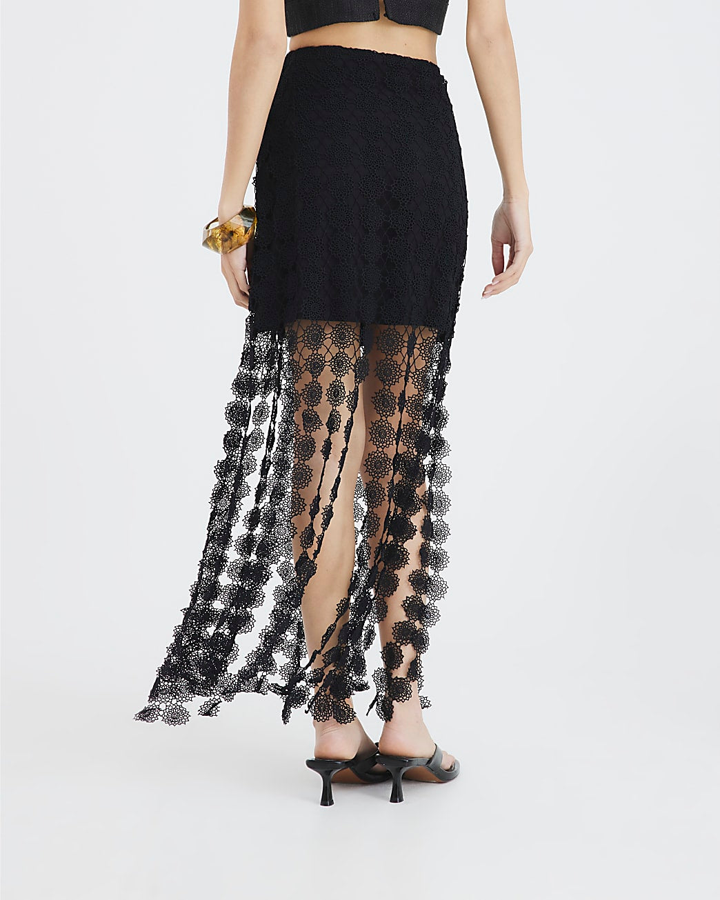 Crochet Tassel Midi Skirt