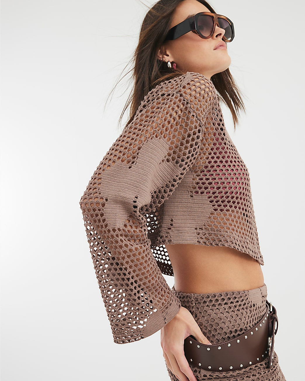 Floral Overlay Mesh Top
