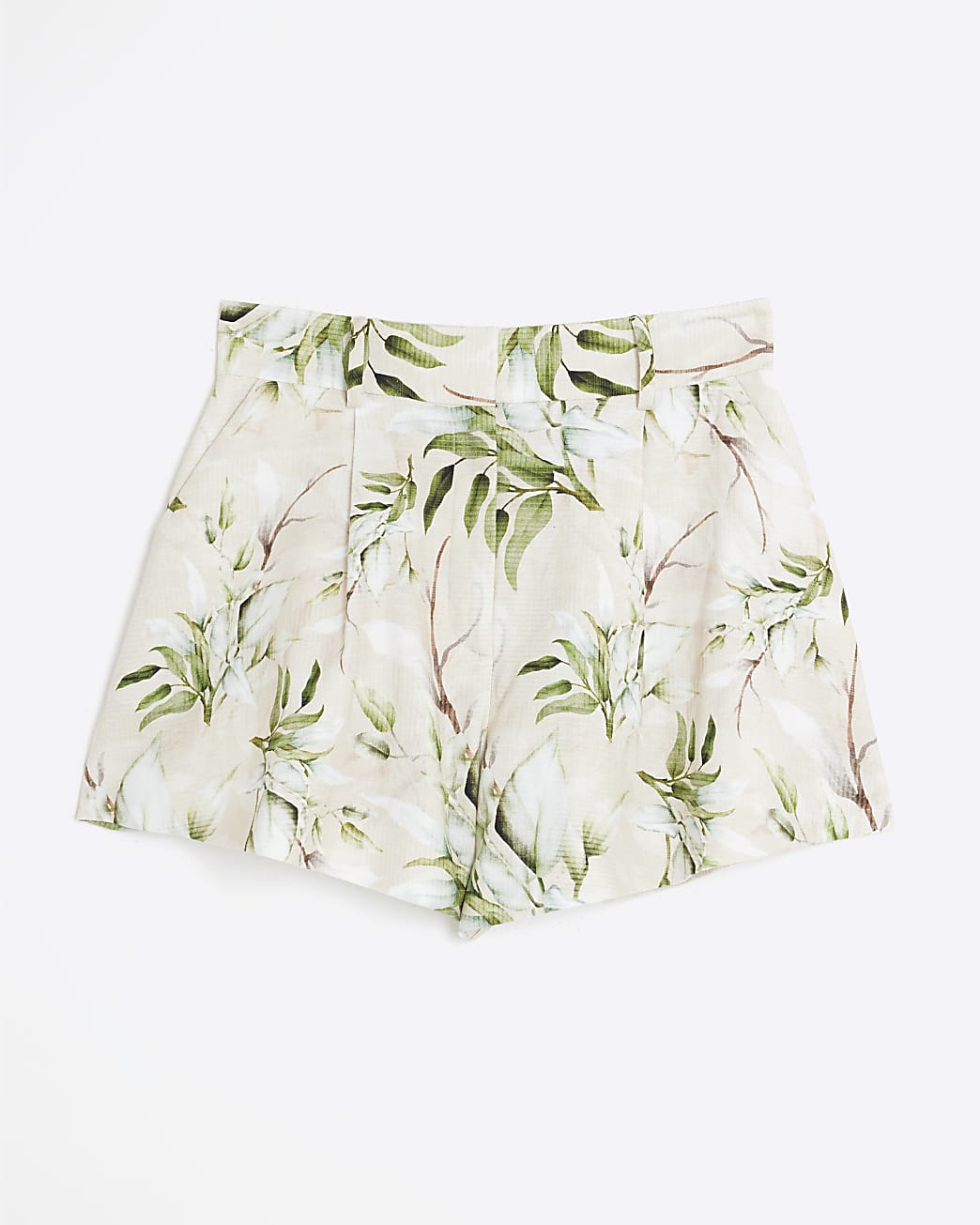 Floral Print Linen Shorts