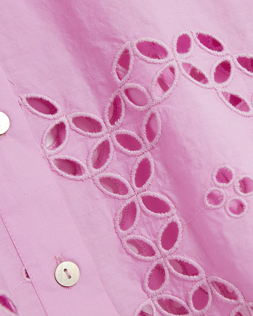 Pink Lavender Long Sleeve Cropped Shirt