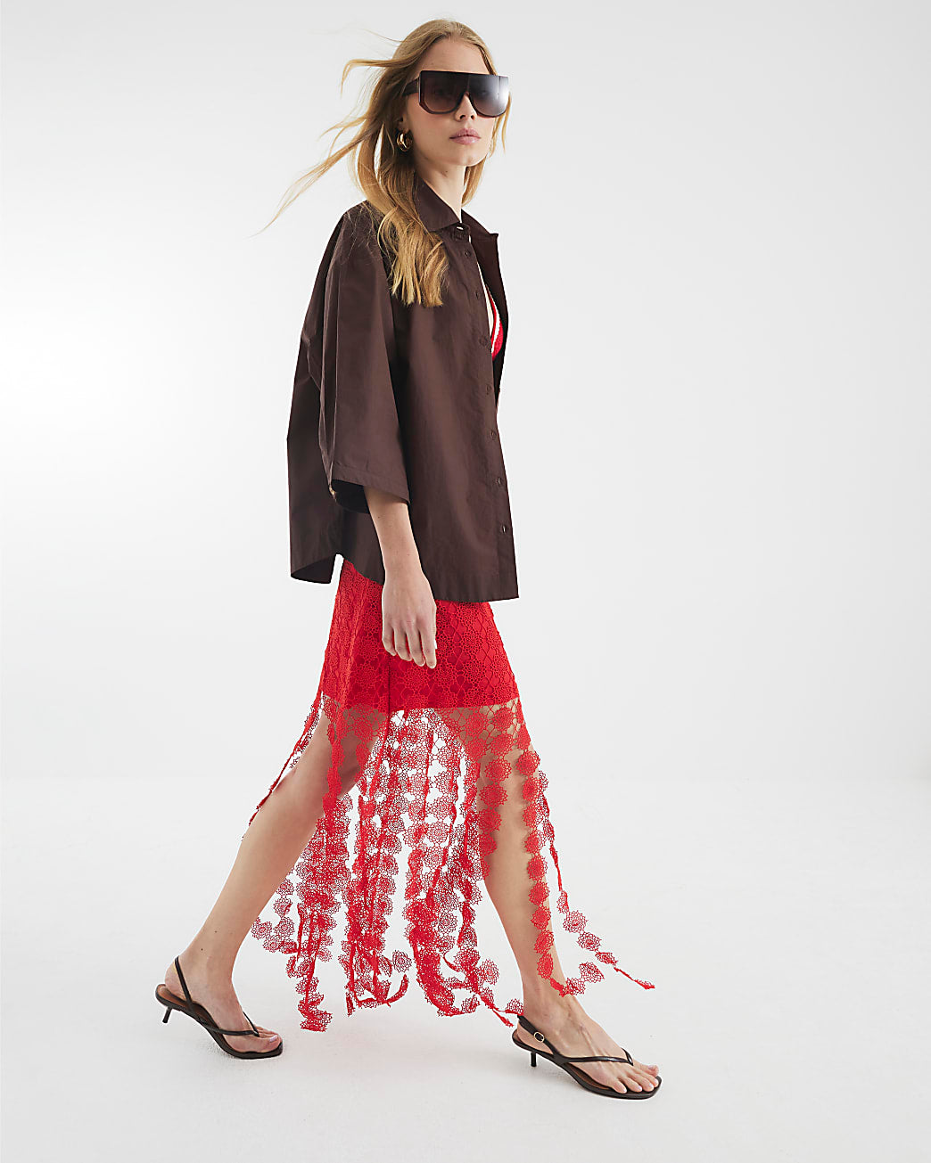 Crochet Tassel Midi Skirt