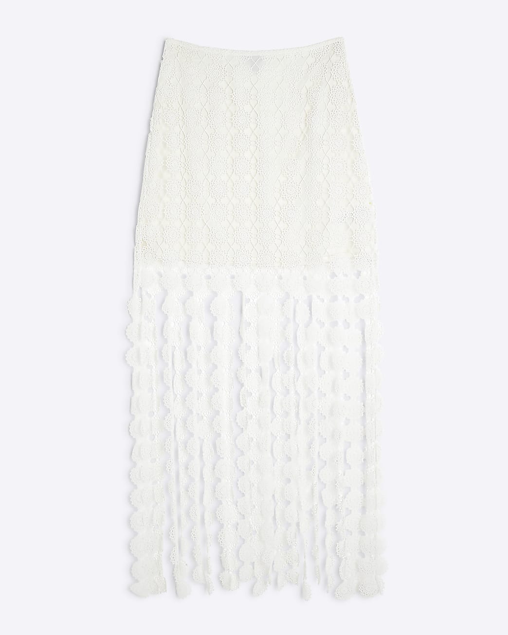 Crochet Tassel Midi Skirt