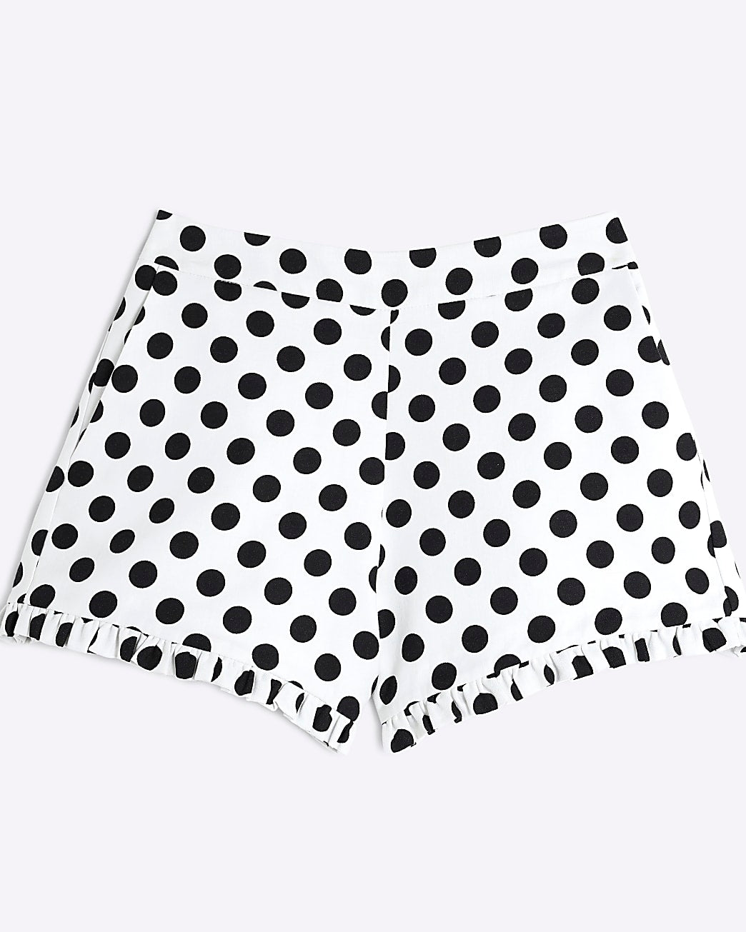 Linen Blend Polka Dot Tailored Shorts