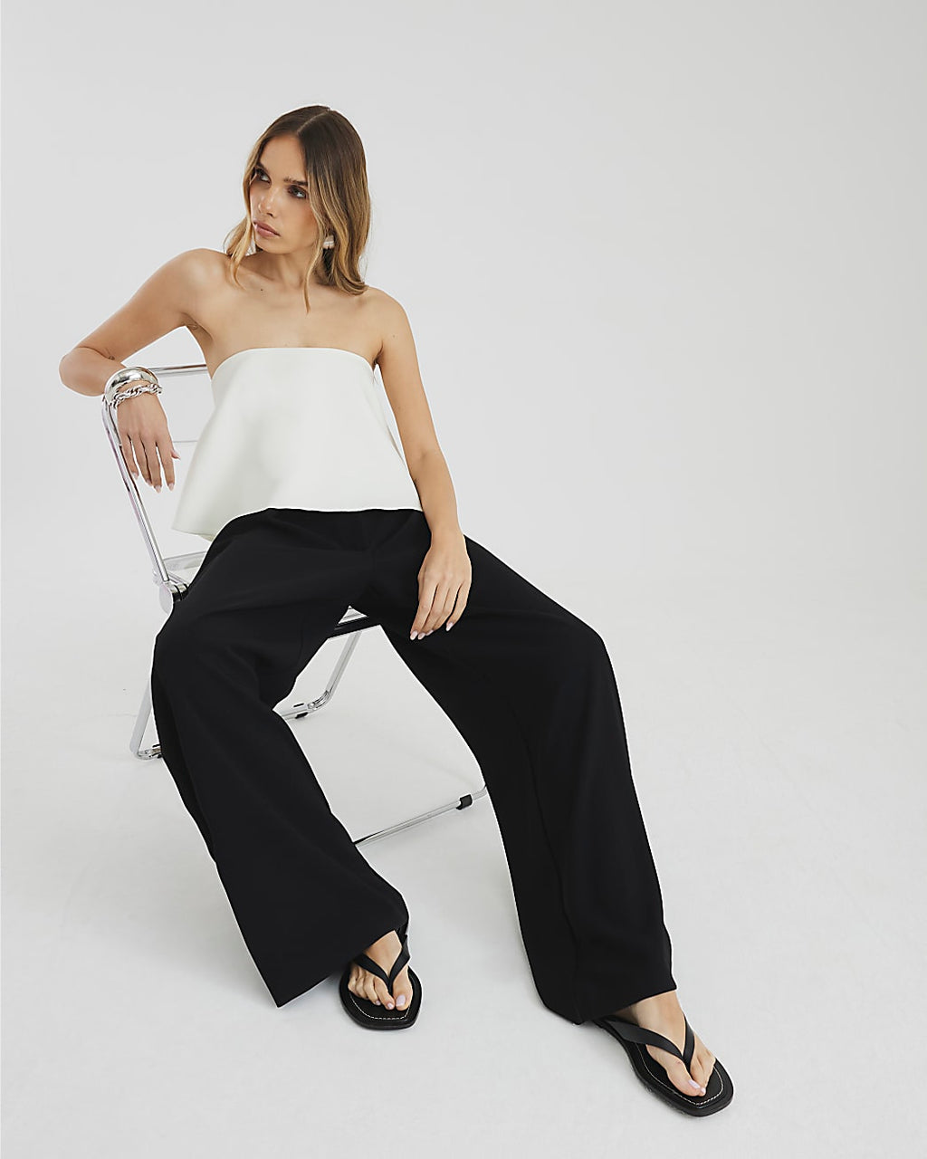 Black Wide Leg Trousers