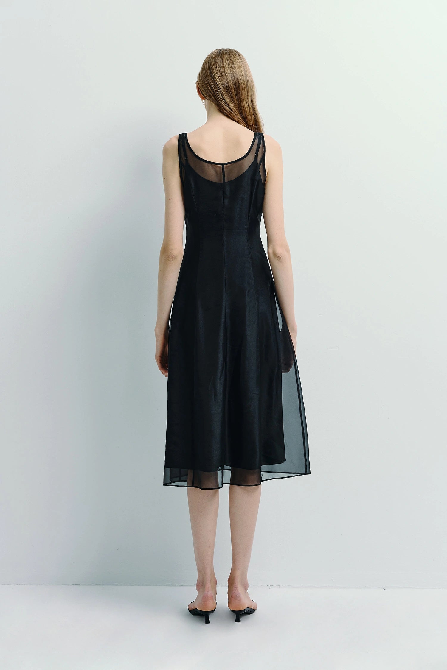 Elara Organza Midi Dress