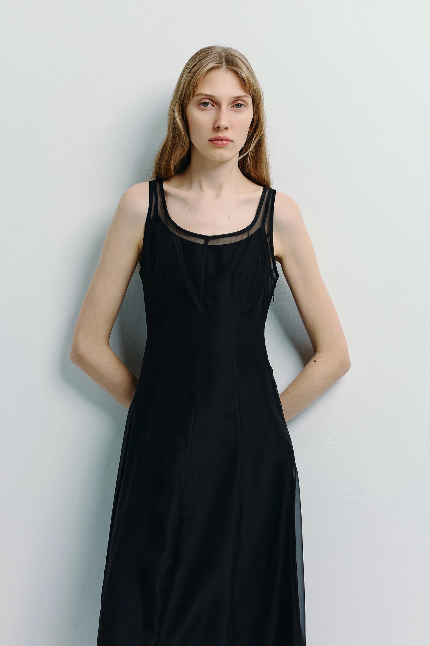 Elara Organza Midi Dress