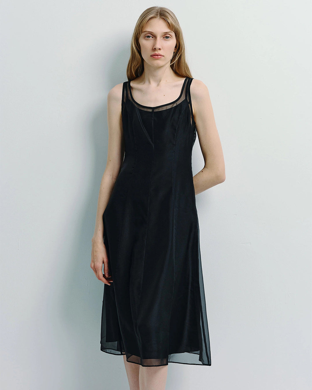 Elara Organza Midi Dress
