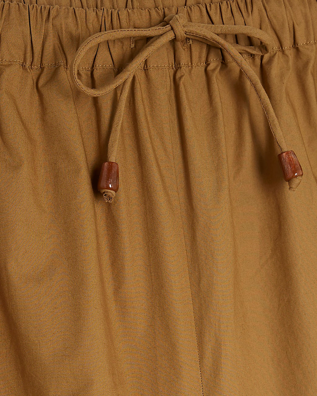 Metallic Bronze Poplin Cropped Trousers