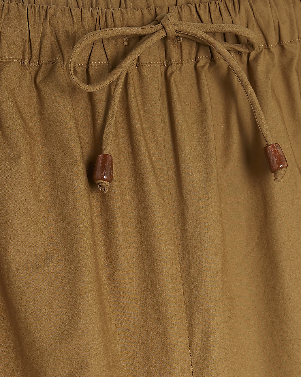 Metallic Bronze Poplin Cropped Trousers