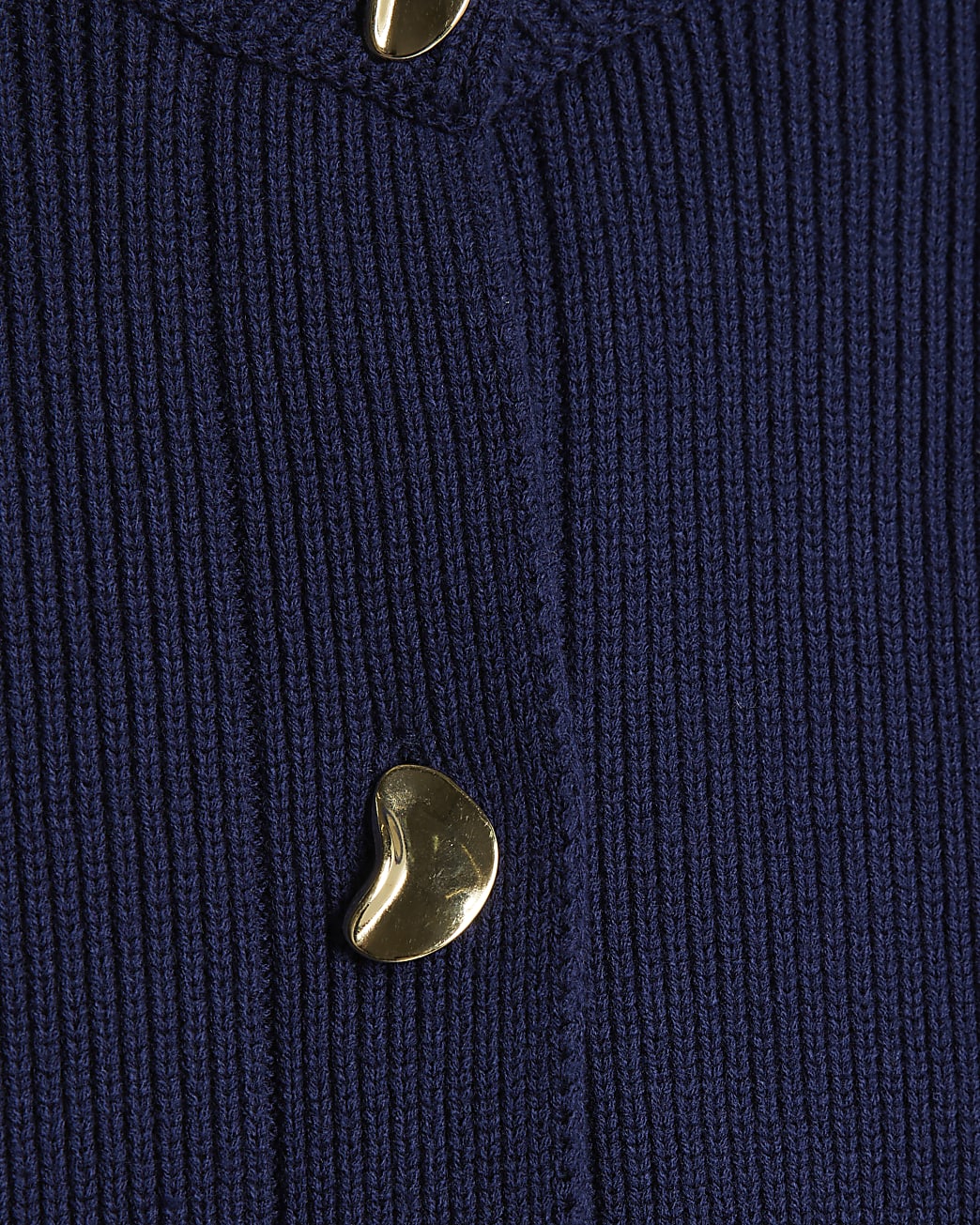 Navy Knitted Long Sleeve Cardigan