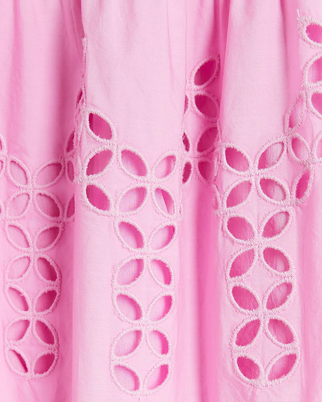 Pink Lavender Cutwork Midi Skirt