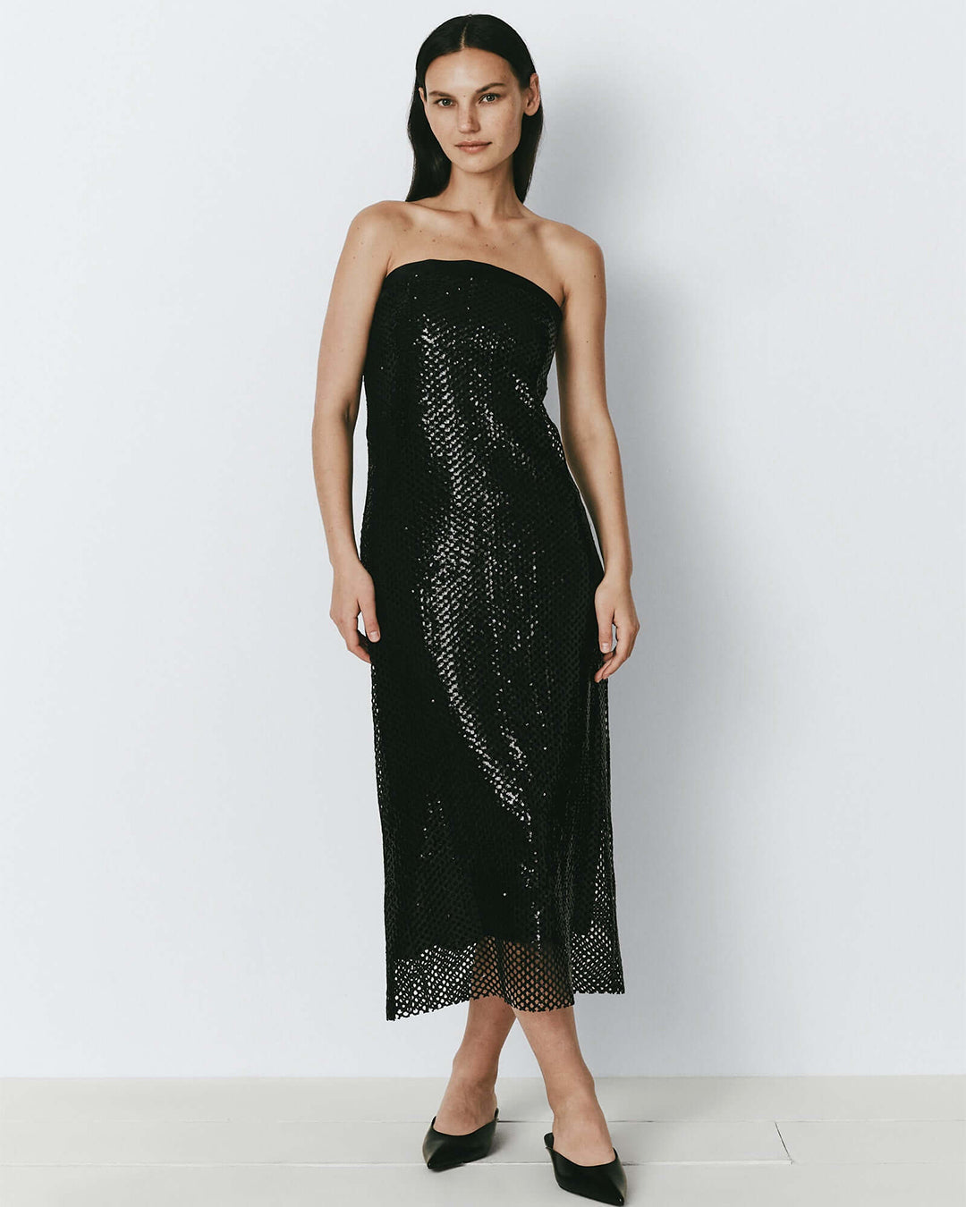 Radiance Shimmer Mesh Dress