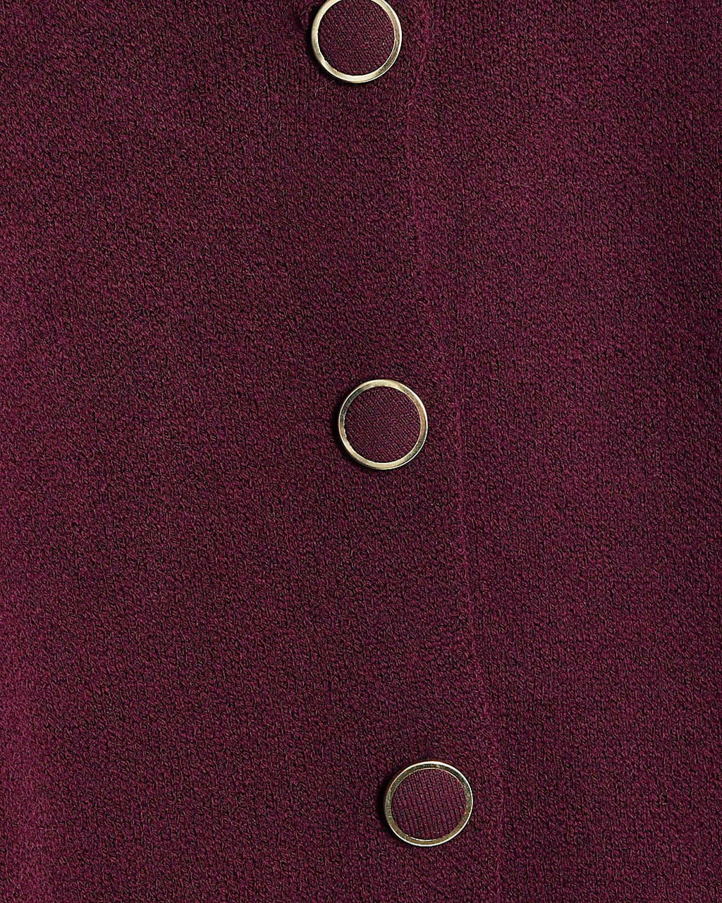 Red Knitted Button Detail Cardigan
