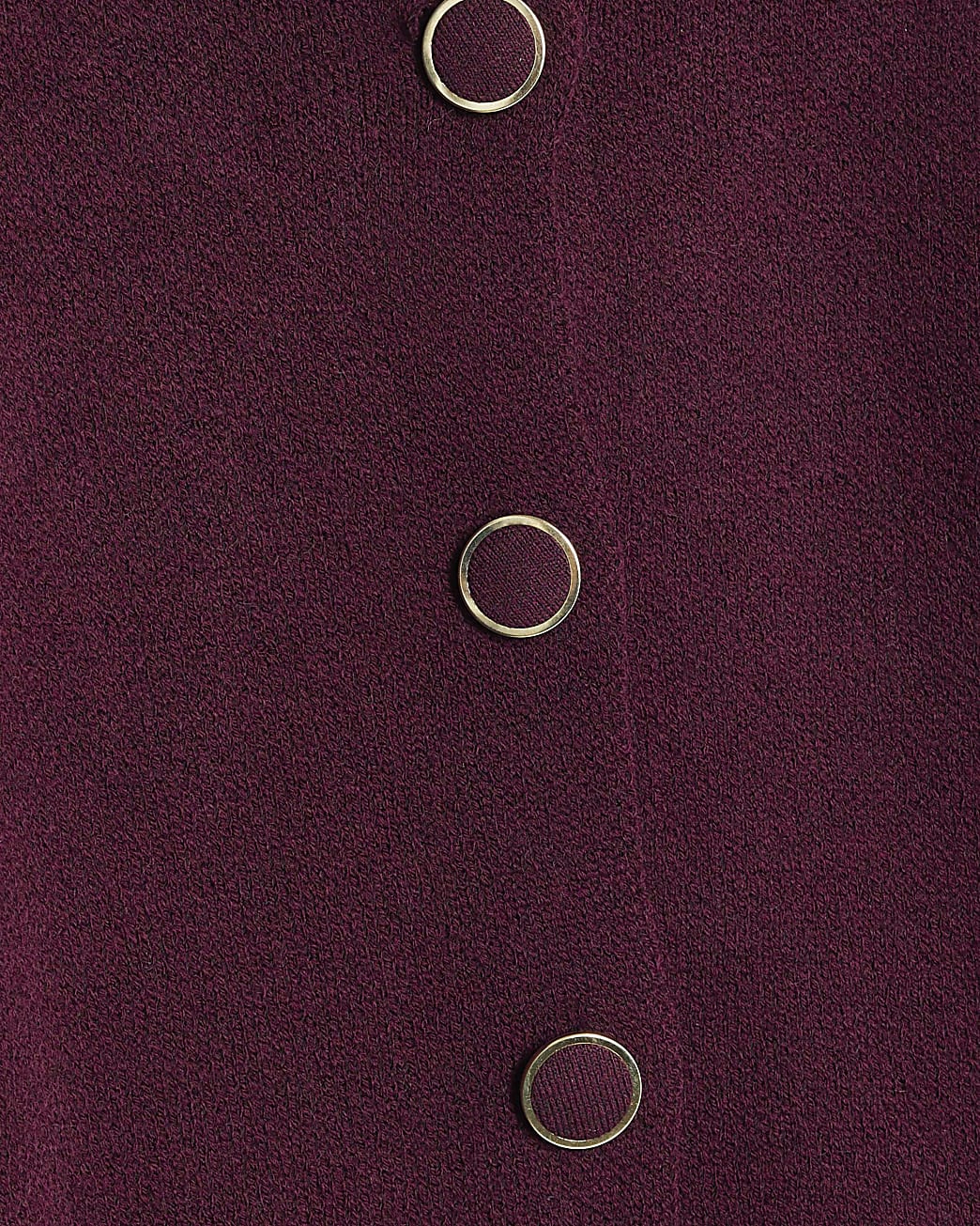 Red Knitted Button Detail Cardigan