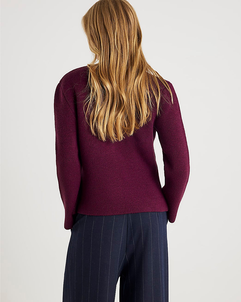 Red Knitted Button Detail Cardigan