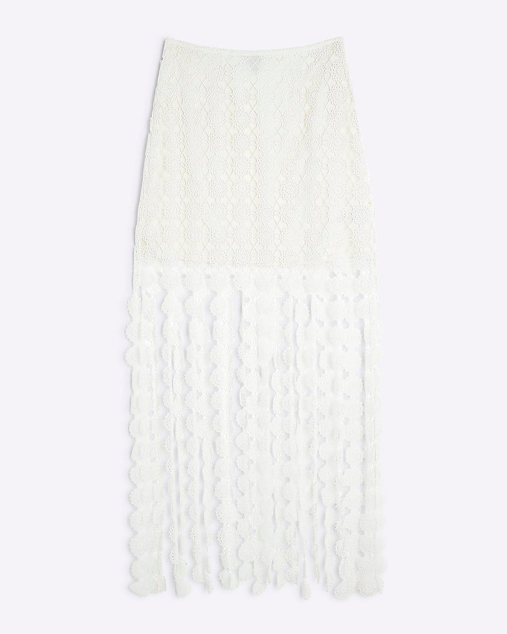 Crochet Tassel Midi Skirt