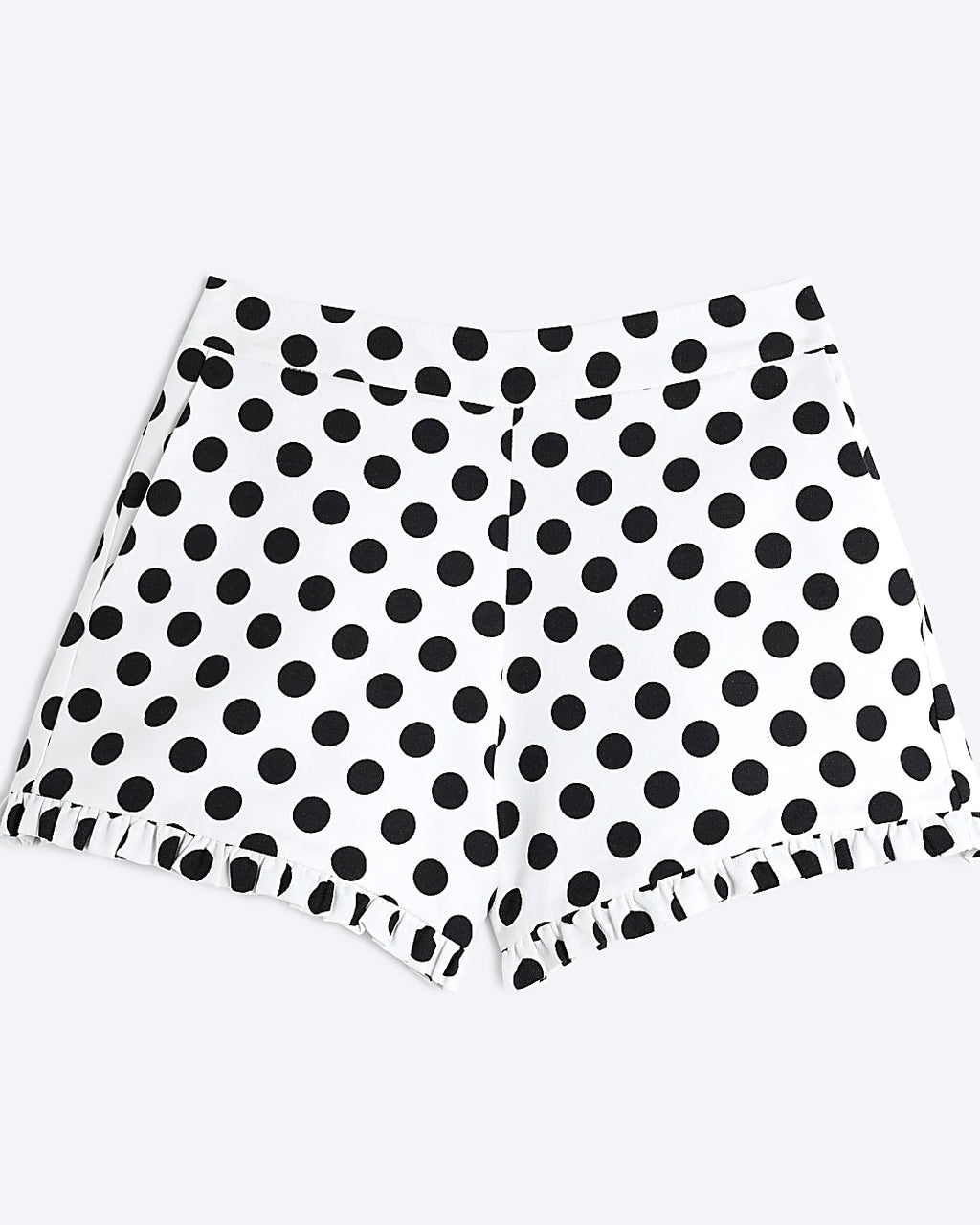 Linen Blend Polka Dot Tailored Shorts